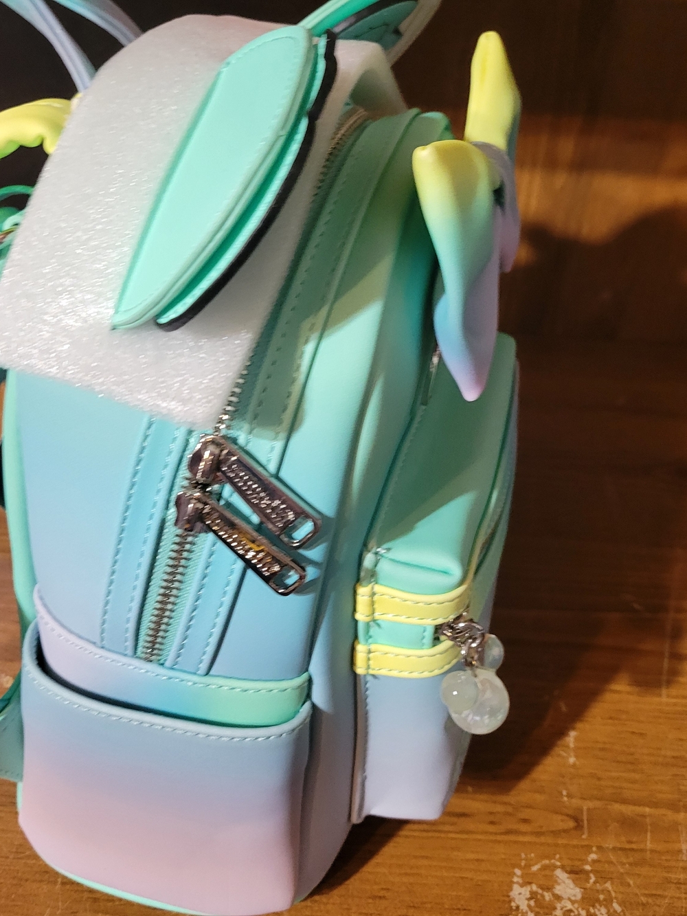 Price Is Firm. Loungefly Minnie Mouse ombre mermaid pastel mini backpack. Nwt - Picture 9 of 11
